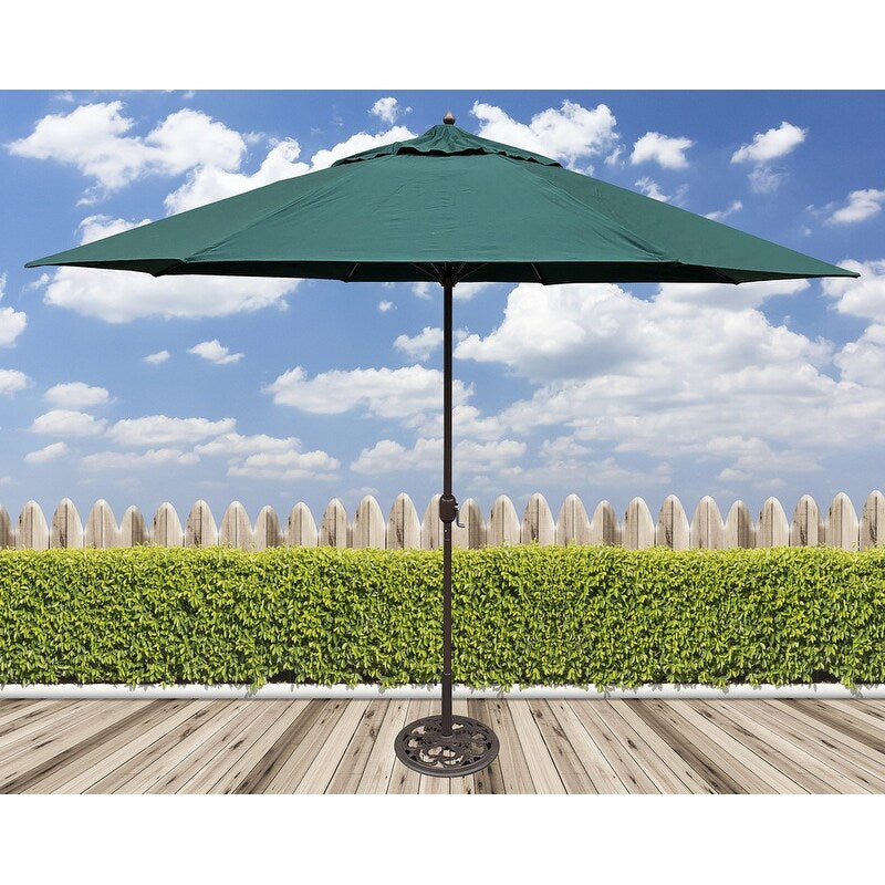 Tropishade 11 Aluminum Patio Umbrella With Green Olefin Cover