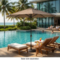 Tropishade 8X11 Alum Bronze Umbrella Sunbrella 56024 Harwood Cocoa
