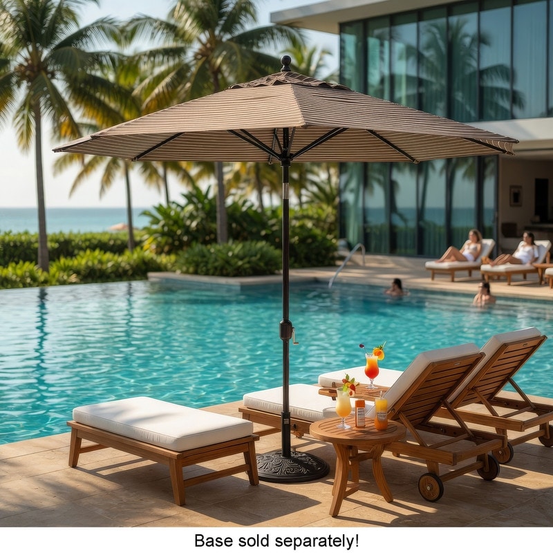 Tropishade 8X11 Alum Bronze Umbrella Sunbrella 56024 Harwood Cocoa