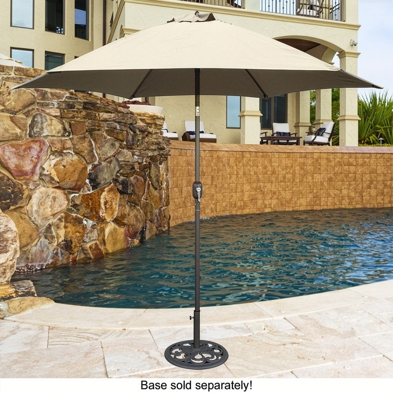 Tropishade 9 Ft. Aluminum Bronze Patio Umbrella With Beige Cover