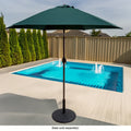Tropishade 9 Ft. Aluminum Bronze Patio Umbrella Green Cover