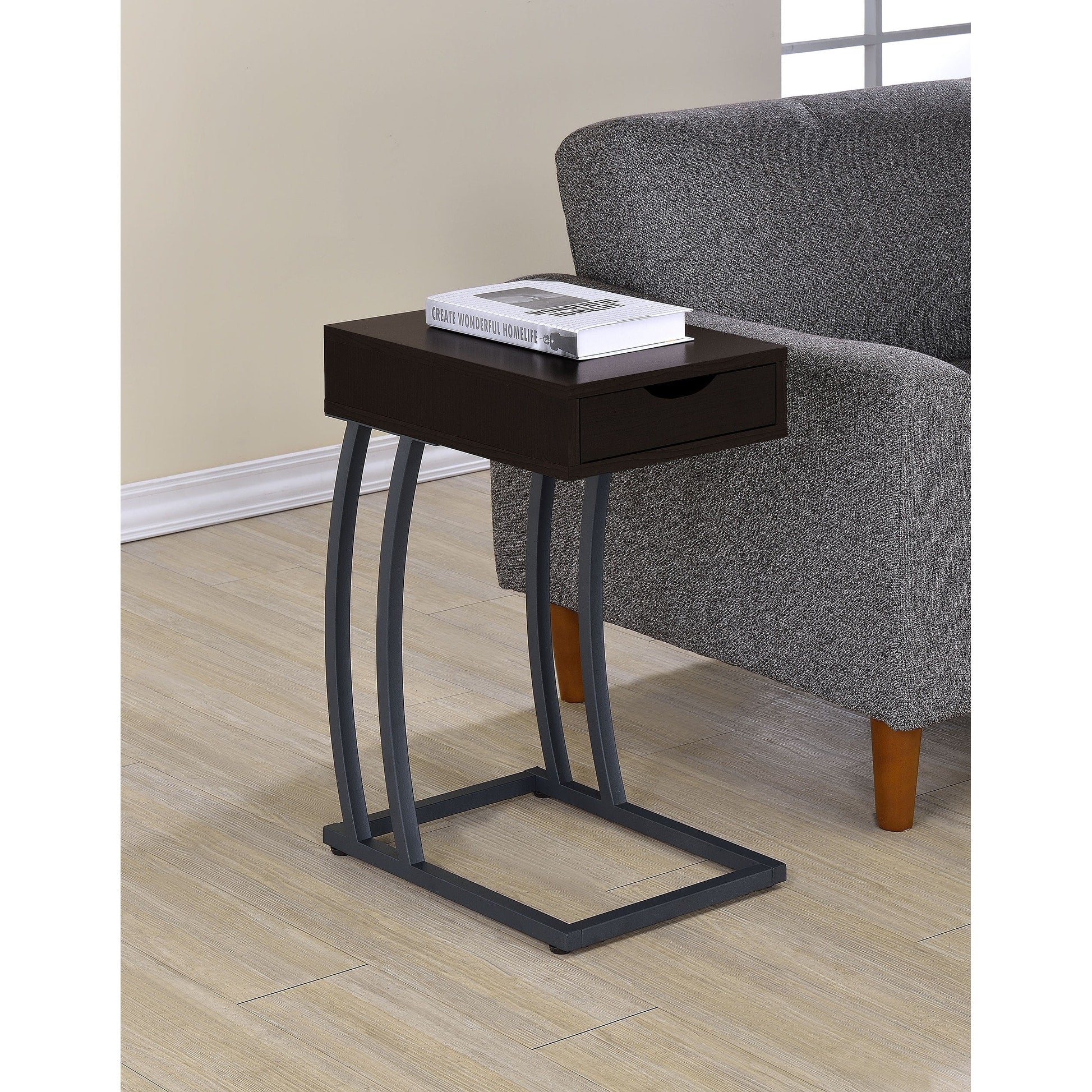 Industrial Antique Nutmeg Accent Table