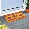 True North Strong And Free Coir Door Mat