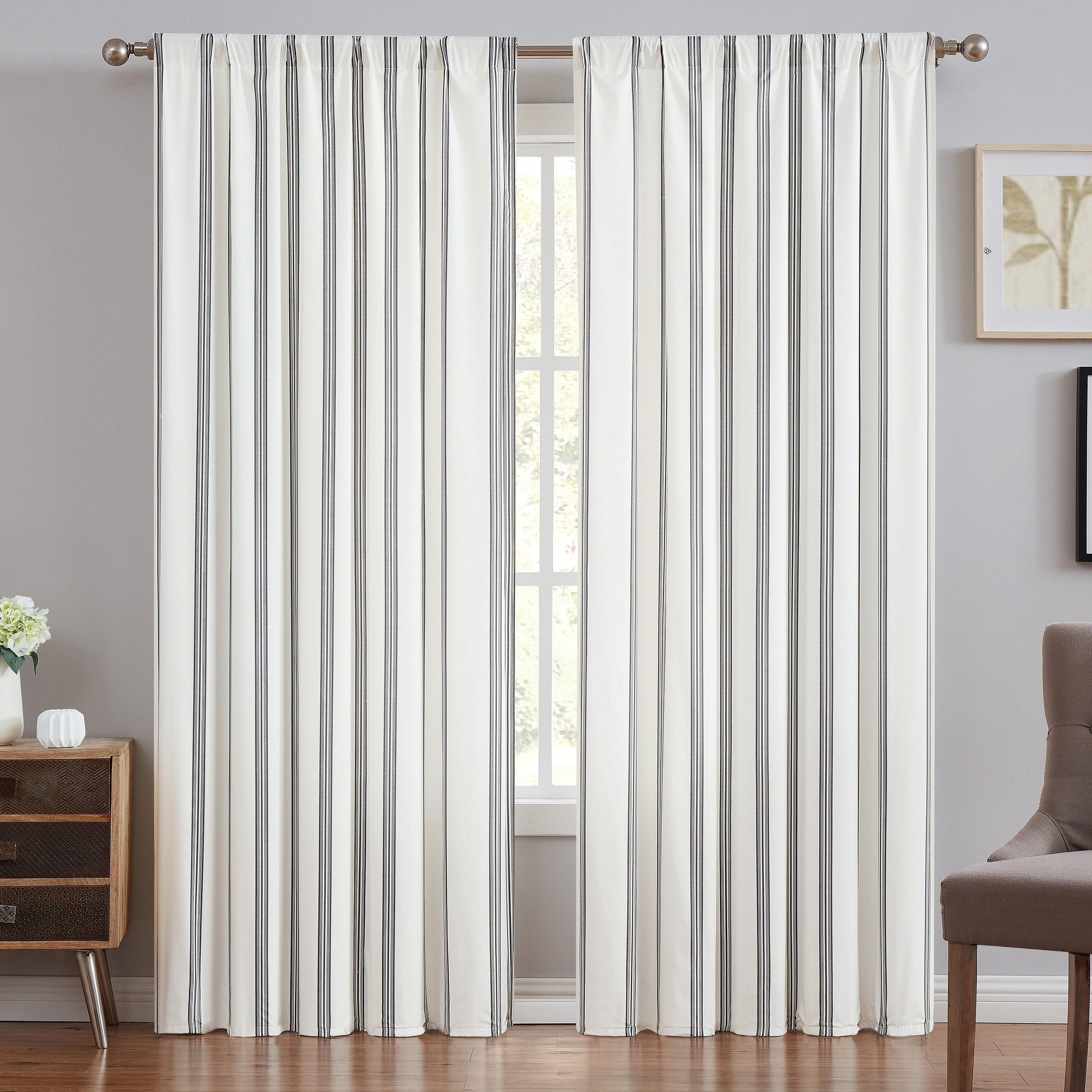Porch Den Spellman Striped Window Curtain