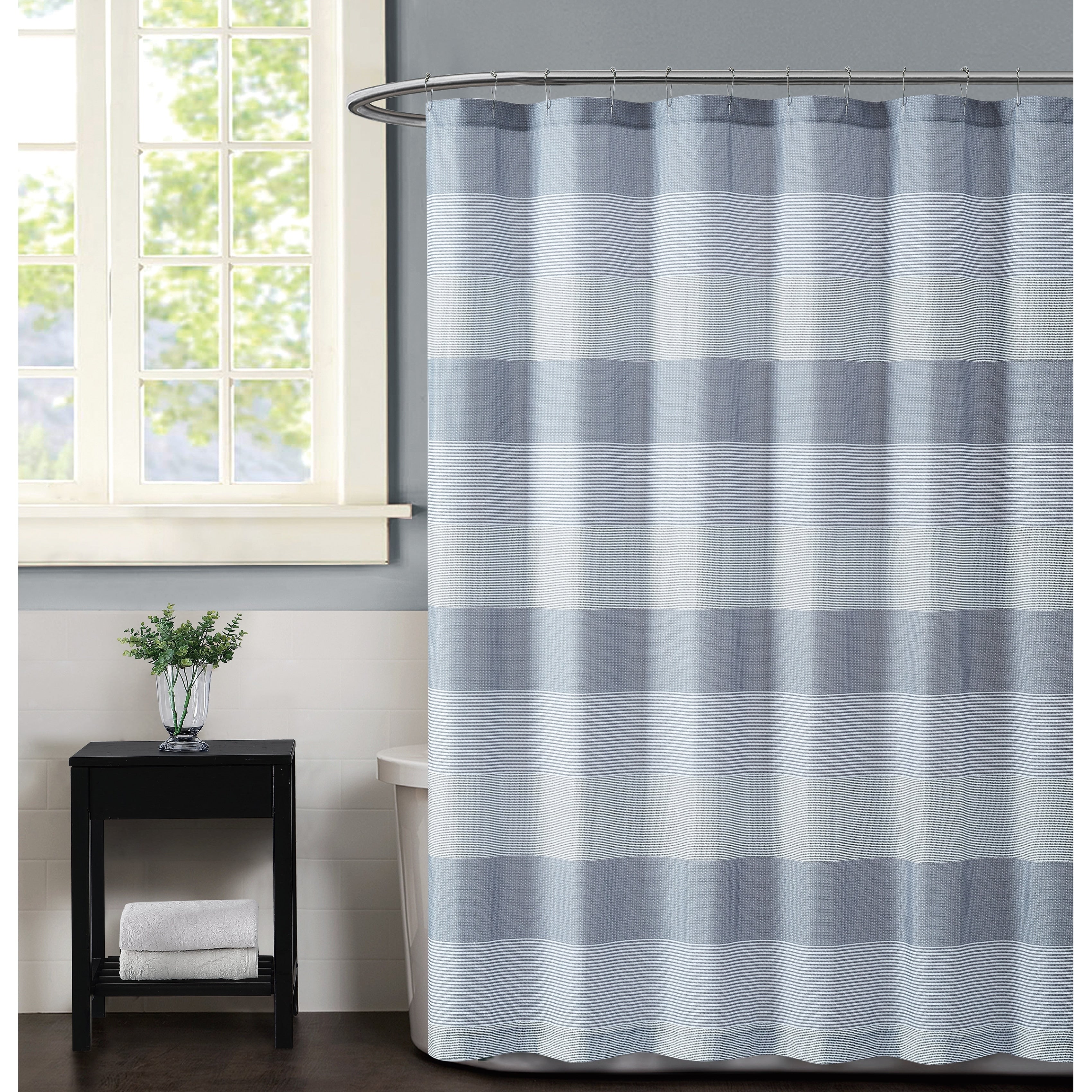 Porch Den Brookman Multi Stripe Shower Curtain
