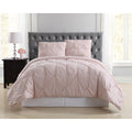 Truly Soft Pinch Pleat Solid 3 Piece Comforter Set