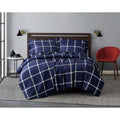 Truly Soft Printed Windowpane Comforter Set
