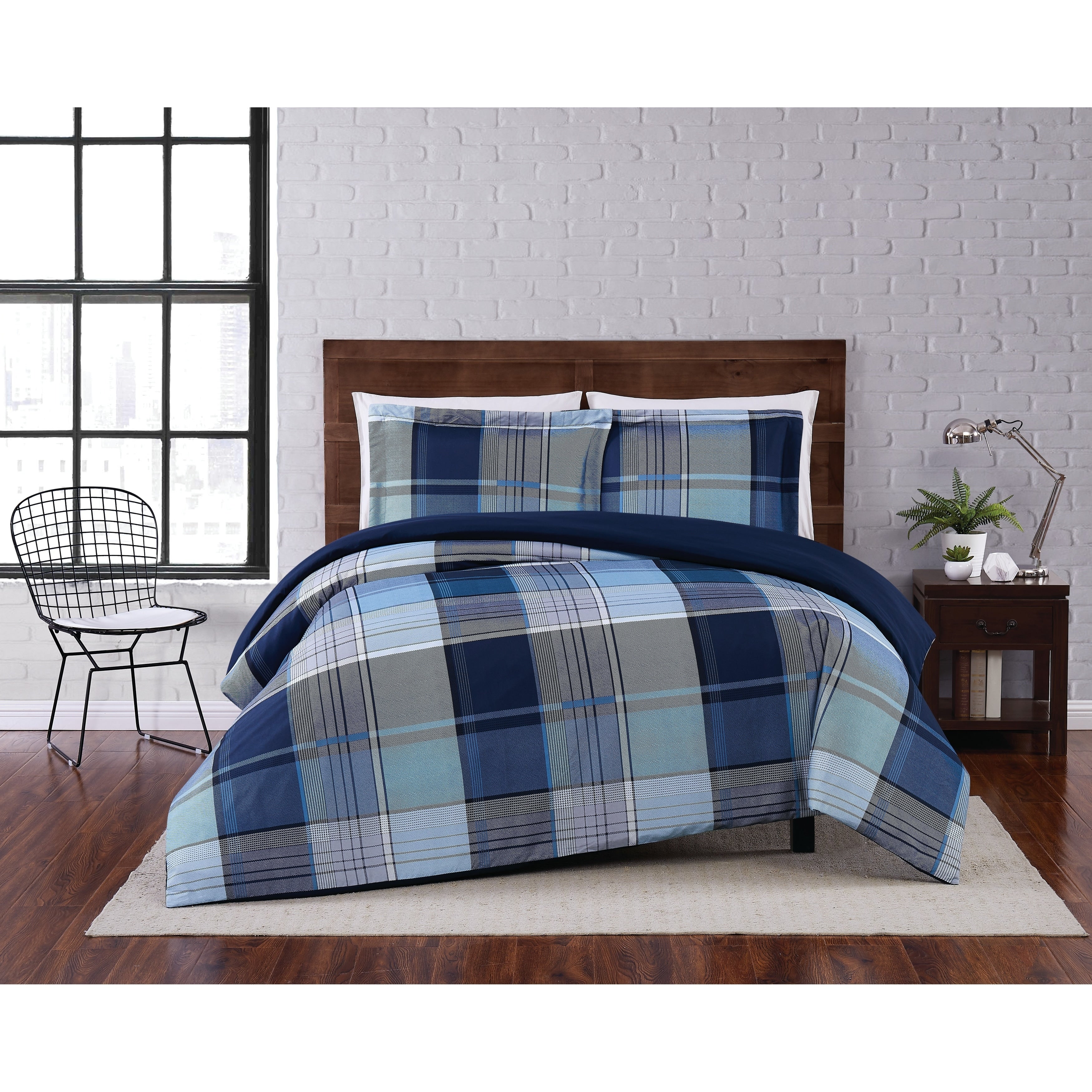 Porch Den Burntknoll Plaid Duvet Cover Set