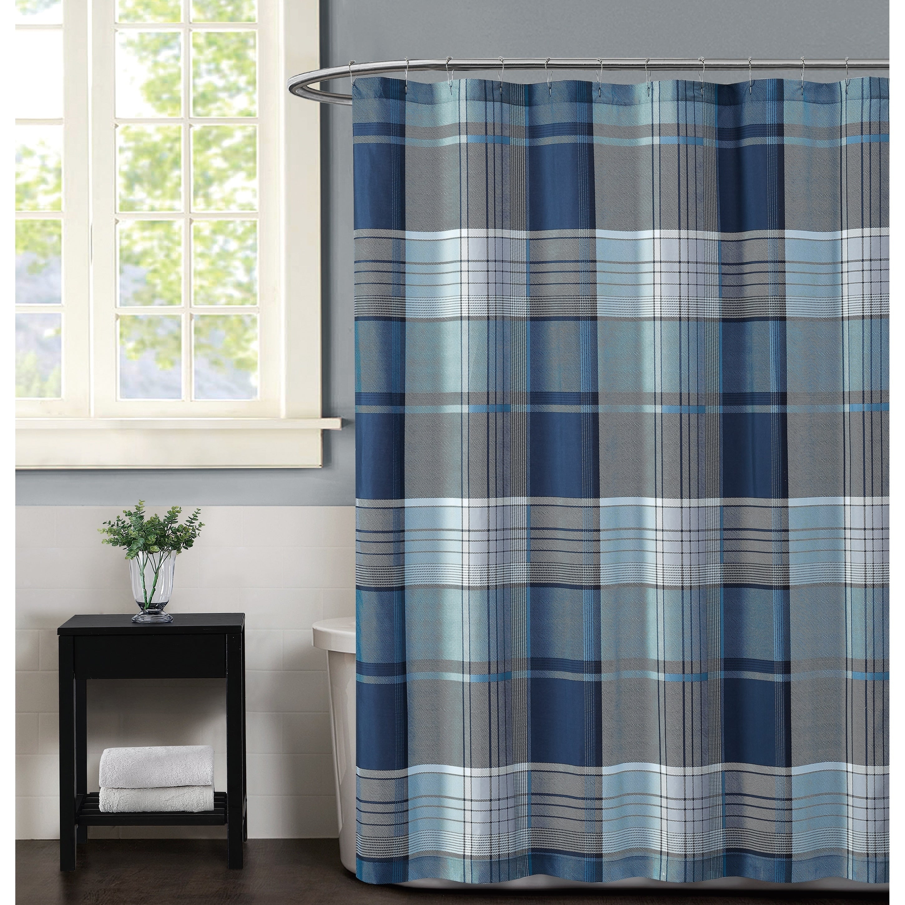 Porch Den Burntknoll Plaid Shower Curtain