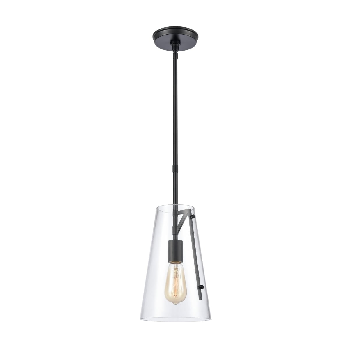 Trustle 7 Inch Wide 1 Light Mini Pendant In Matte Black 7In W X 7In D X 11In H
