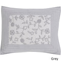 Tucker Floral Grey Cotton Linen Sham