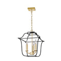 3 Light Pendant With Satin Gold Black Finish 12 Inch