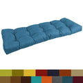60 Inch By 19 Inch Tufted Solid Outdoor Spun Polyester Loveseat Cushion