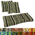 Blazing Needles 3 Piece Indoor Outdoor Settee Cushion Set