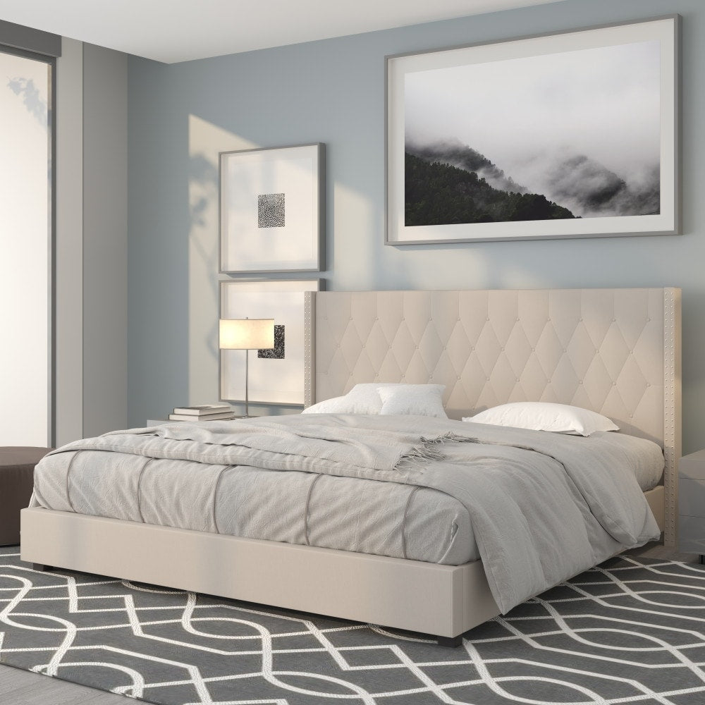 Riverdale Size Tufted Upholstered Platform Bed