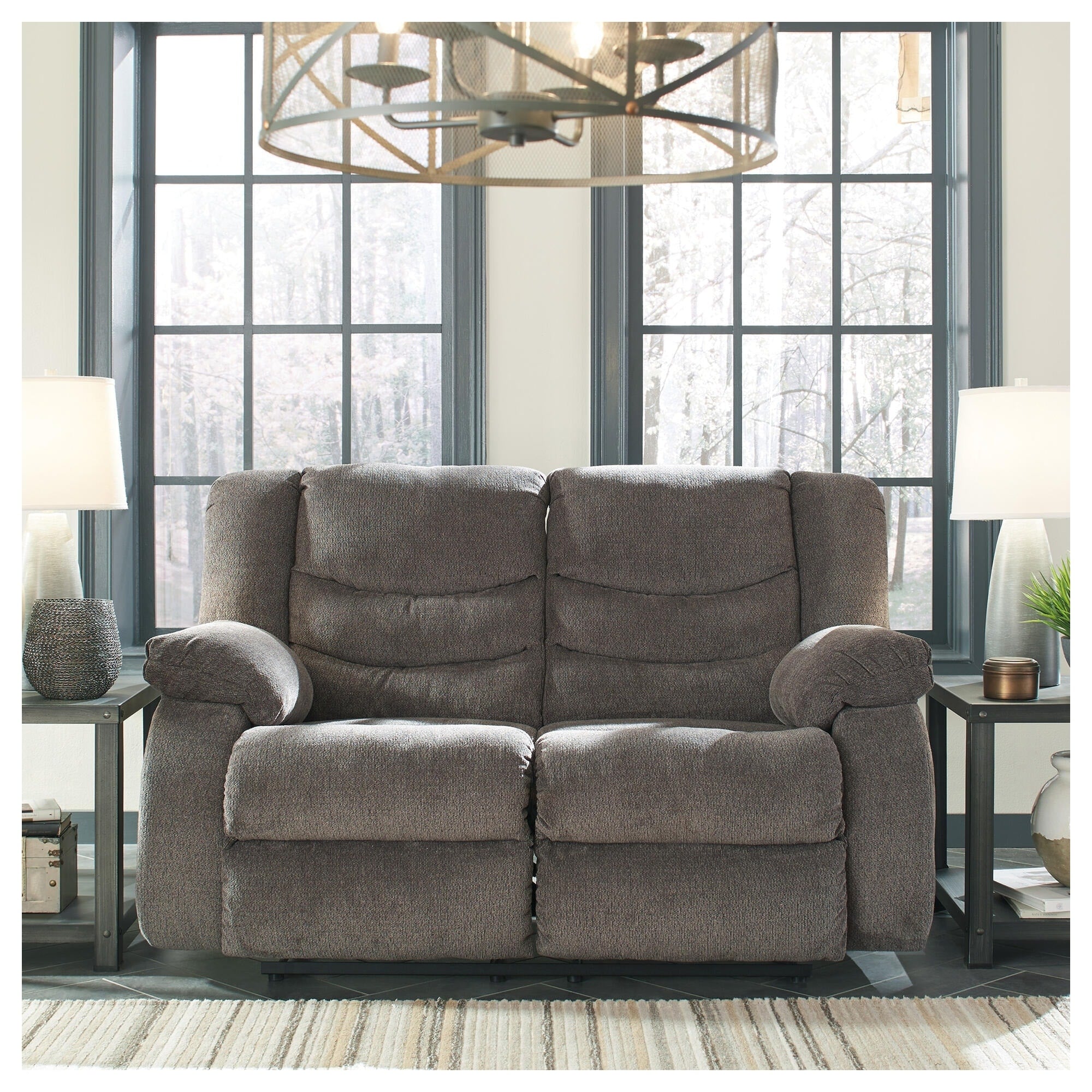 Signature Design By Ashley Gray Tulen Reclining Loveseat