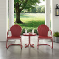Havenside Home Diana Bay Red 3 Piece Metal Conversation Set