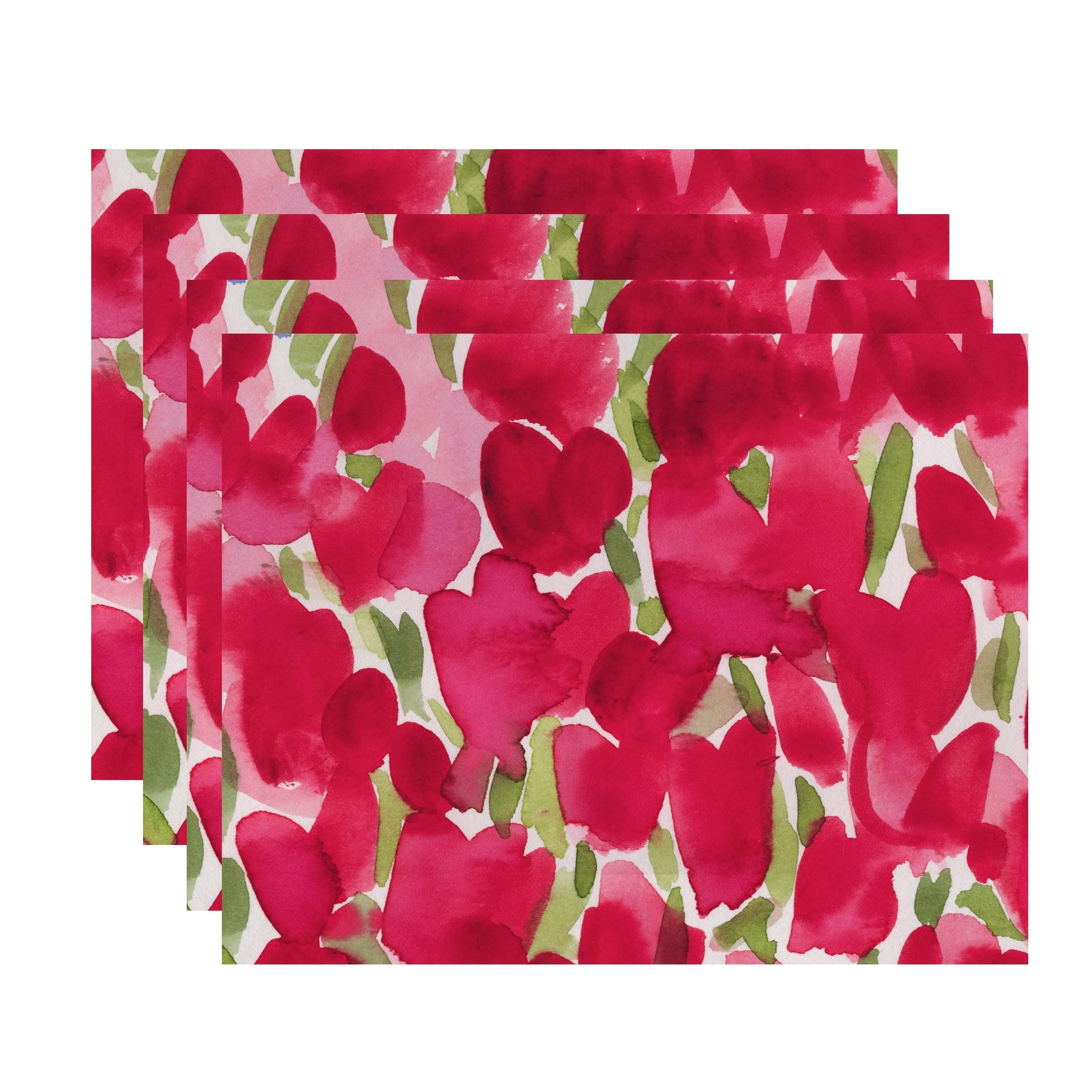 Tulip Blossom 18X14 Inch Floral Print Placemat Set Of 4