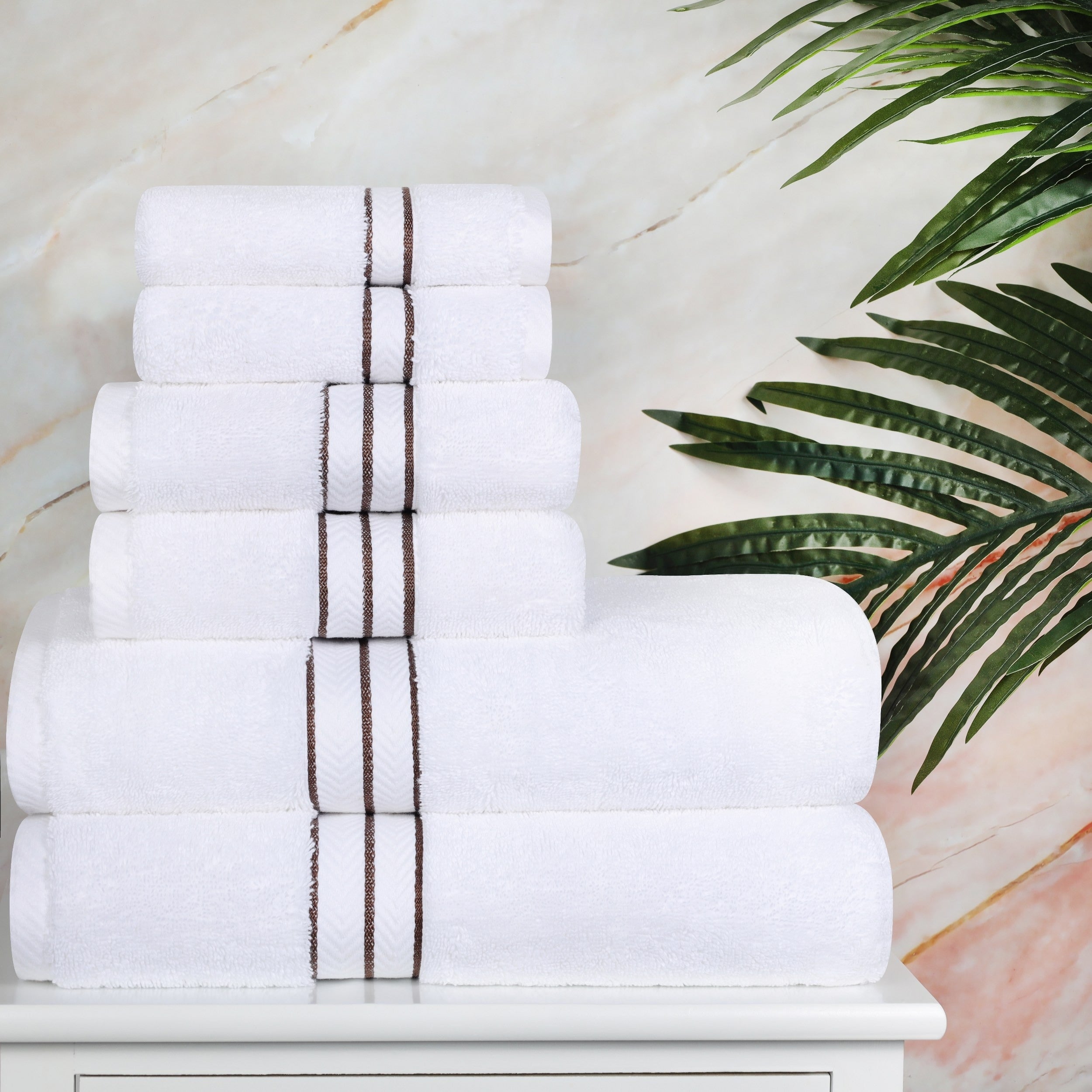 Superior Hotel Collection 900 Gsm Combed Cotton 6 Piece Towel Set