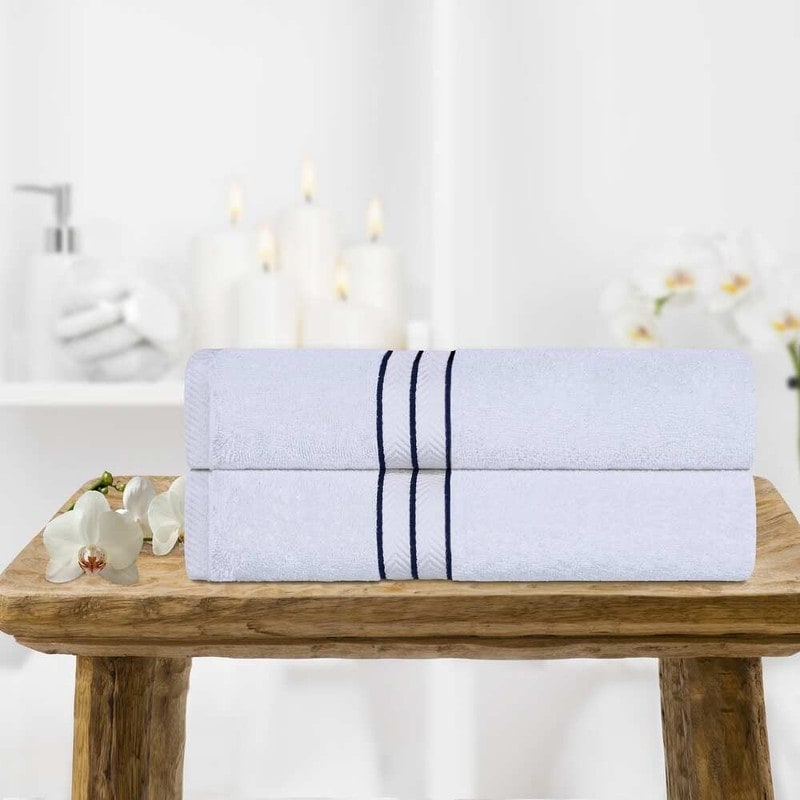 Superior Hotel Collection Luxurious 900 Gsm Combed Cotton Bath Towel Set Of 2