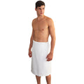 Turkish Cotton Terry White Mens Spa And Shower Towel Wrap
