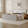 Turner Mid Century Modern Bed Frame Solid Wood Platform Bed Frame With Headboard