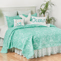 Turquoise Bay Coastal Twin Quilt Set