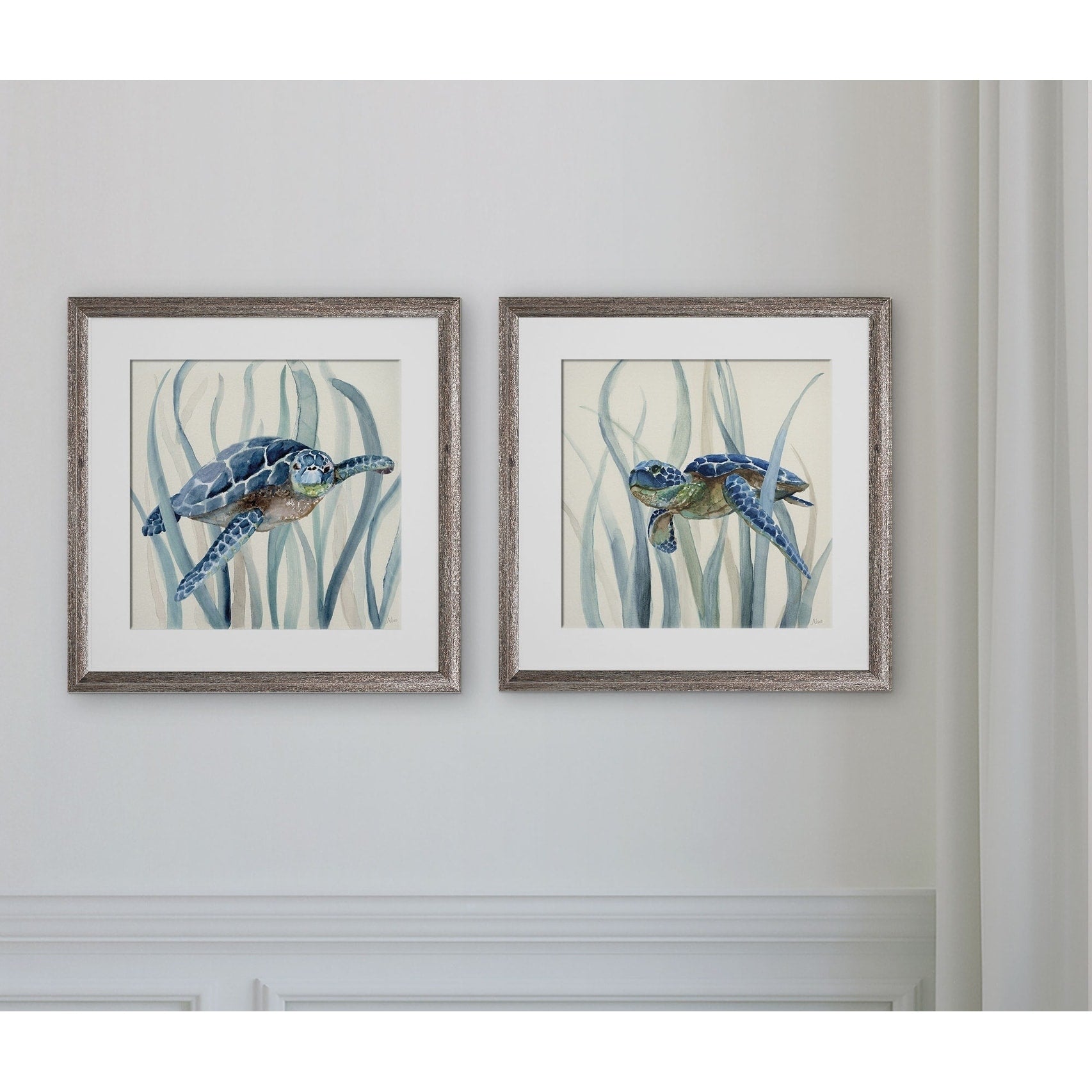 Turtle In Seagrass I 2 Piece Set