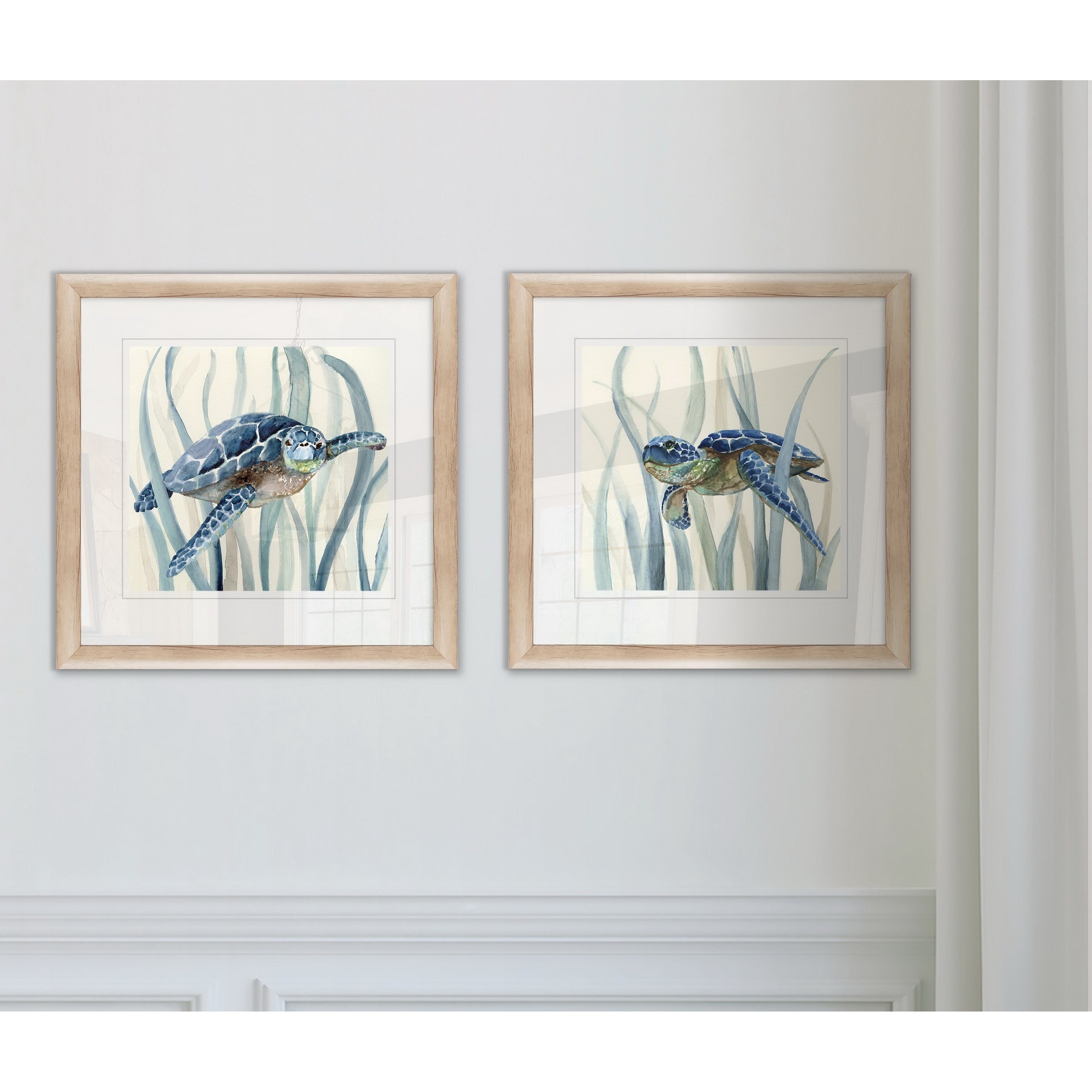 Wexford Home Turtle In Seagrass I Framed 2 Piece Giclee Set