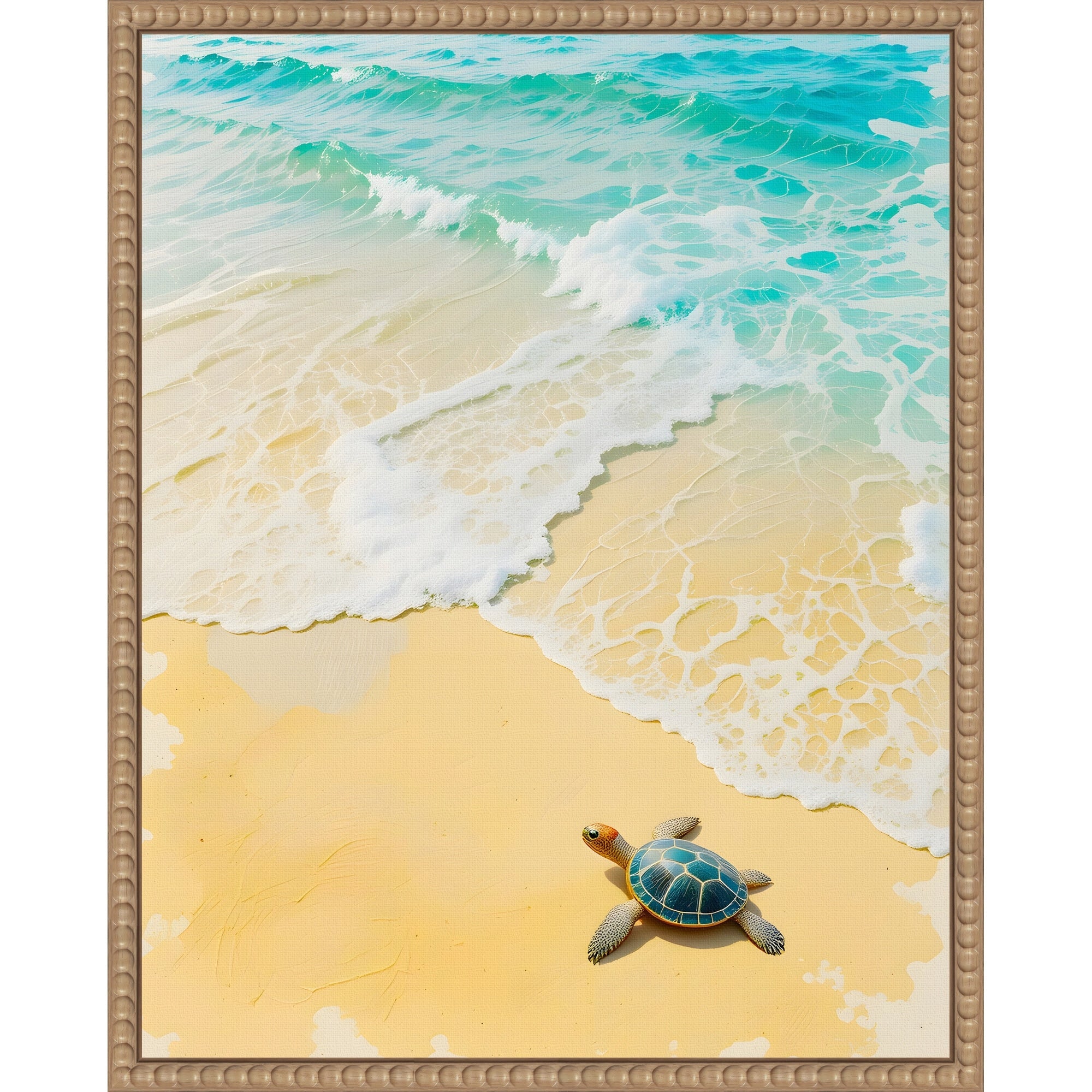 Turtling By Kintsugi99 Framed Canvas Wall Art Print