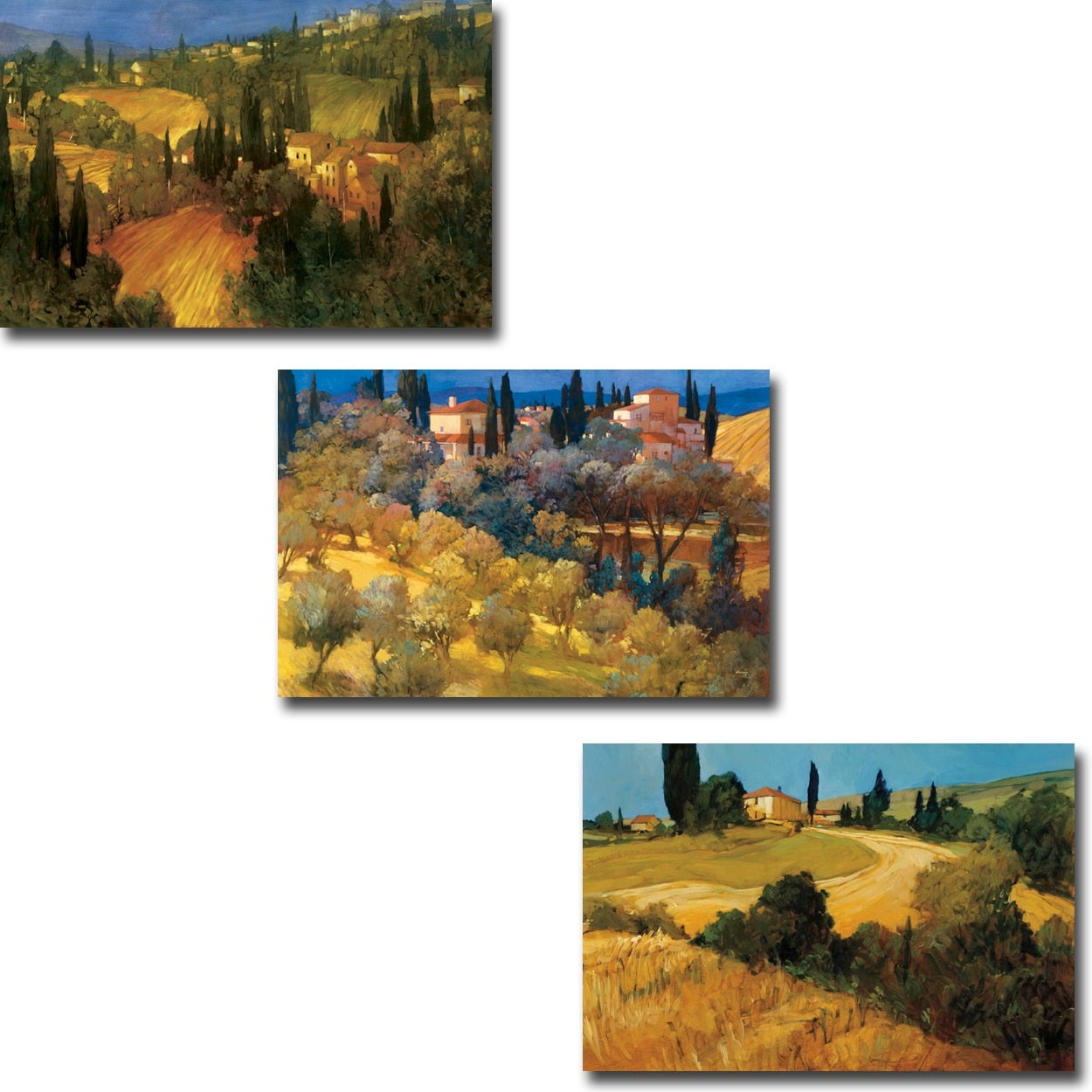 Tuscan Landscapes By Philip Craig 3 Pc Gallery Wrapped Canvas Giclee Set 12 In X 18 In Each Canvas In Set