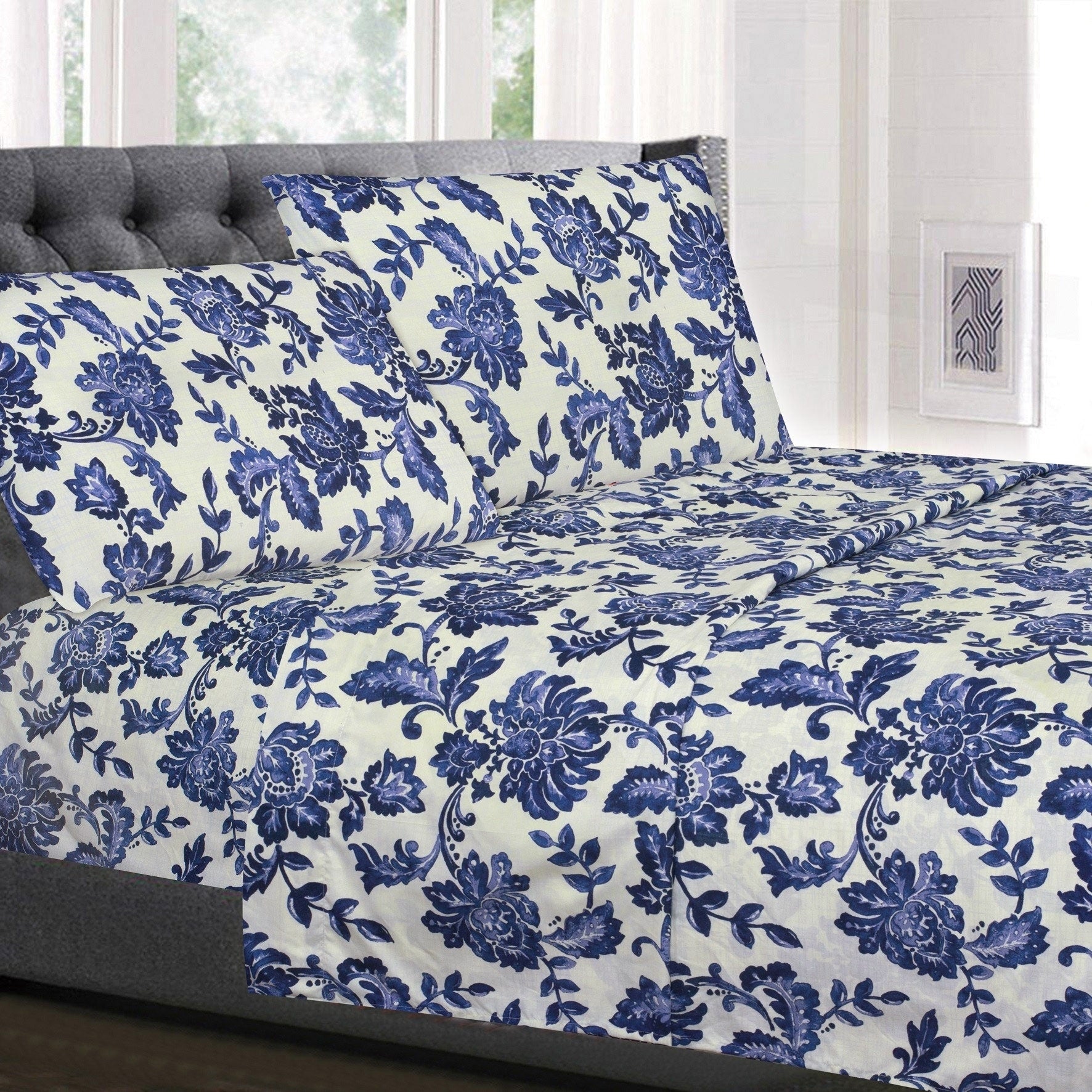 Tuscany 4 Piece Patterned Deep Pocket Sheet Set