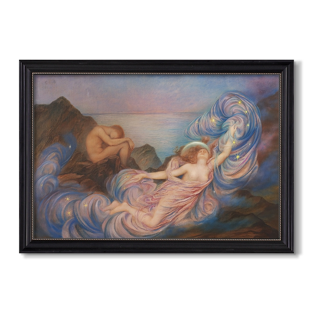 Twilight 1914 Evelyn De Morgan Custom Framed Canvas