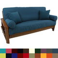 Blazing Needles Premium Twill 8 To 9 Inch 5 Piece Futon Cover Set Full