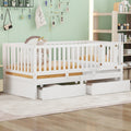 Twin Daybed With Drawers Guardrails Split Into Two Independent Beds