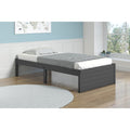 Twin Footboard Panel Bed In Dark Grey