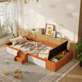 Twin Full Queen King Velvet Daybed With Stairs Storage Ottoman Padded Guardrails