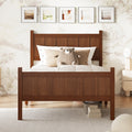 Twin Full Queen Platform Bed With Headboard And Footboard Wood Grain Finish