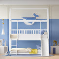 Twin Over Twin Bunk Bed With Tent Wooden Kids Bunk Bed With Fun Canopy Design For Boys And Girls