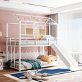Twin Over Twin Metal Bunk Bed Metal Housebed With Slide
