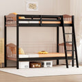 Twin Over Twin Solid Wood Bunk Bed For Kids And Adults No Box Spring Required