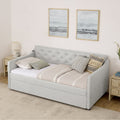 Twin Platform Bed Frame Daybed With Trundle Bed Usb Charging Port