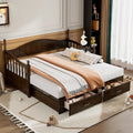 Twin Size Daybed With Twin Size Trundle Extendable Daybed With Two Storage Drawers