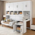 Twin Size Murphy Bed With Closet Drawers And Desk Space Saving Wall Bed With Storage