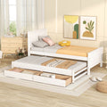Twin Size Platform Bed With Trundle Storage Drawers No Box Spring