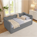 Twin Size Sofa Bed Daybed With Trundle Bed Usb Port