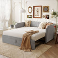 Twin Size Upholstered Daybed Platform Bed Frame With Trundle Bed