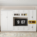 Twin Sized Murphy Bed With Integrated Tv Stand Storage