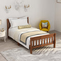 Twin Sleigh Bed Frame Wood Platform Bed With Headboard And Footboard No Box Spring