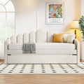 Twin Upholstered Daybed With Trundle Bed Charging Ports